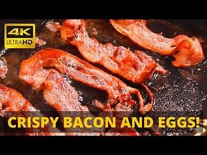 Cooking Crispy Bacon and Eggs 🥓 🍳| Tasty As Fork | ASMR Cooking Sounds | 4K Ultra HD