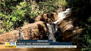 Cachoeiras e paisagens naturais são opções para o turista em Santa Teresa