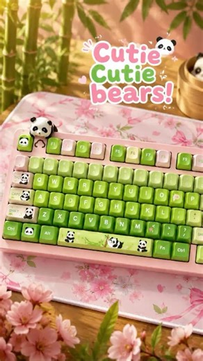 Cute Panda Keyboard Build 🐼🌿✨ | YUNZII AL98 + Cocoa Cream Switches