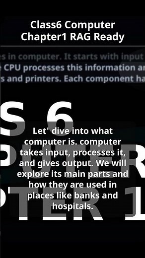 Class6 Computer Chapter1 RAG Ready #Shorts