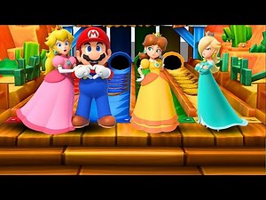 [マリオパーティ スターラッシュ : ミニゲームピーチ Vs マリオ Vs デイジー Vs ロゼッタ (CPU最強 たつじん)]