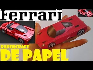 Ferrari Enzo de papel papercraft como fazer uma Ferrari de papel (um brinquedo de papel)