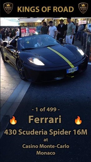 Rare 🔥Ferrari 430 Scuderia Spider 16M🔥 in Monaco #ferrari430 #monaco #rarecars #sportscars #carlover