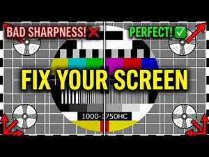 Sharpness & Overscan Test 📏 (1 Hour) | Fix Zoomed-In TV & White Halos | 4K
