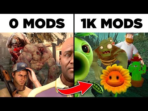 LEFT 4 DEAD 2 BUT WITH PLANTS VS ZOMBIES MODS