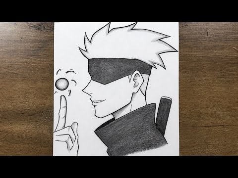 How to Draw Gojo Satoru with Hollow Purple | Step-by-Step