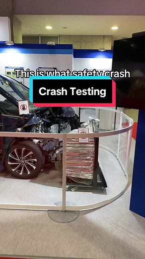 Ever wondered what happens when a vehicle goes through safety crash testing? #carreview #carreviews #japanmobilityshow #crashtest #safetytest