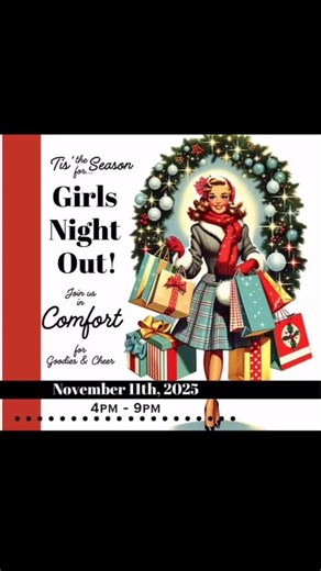 14 reactions · 4 comments | Ladies Night Out in Comfort Tuesday 4-9. All the shops will be open and serving CHEER! We can’t wait to see you! | The 8th Street Market | Facebook