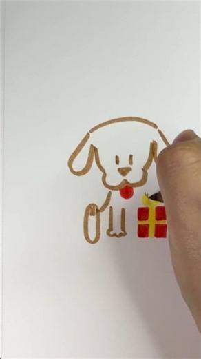 Easy Cute Dog and Christmas Tree Drawing for Kids 🐶🎄 | Simple Fun Easy Drawings