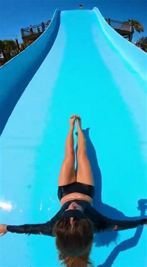 Waterslide into pool full of giant fish #funny #memes