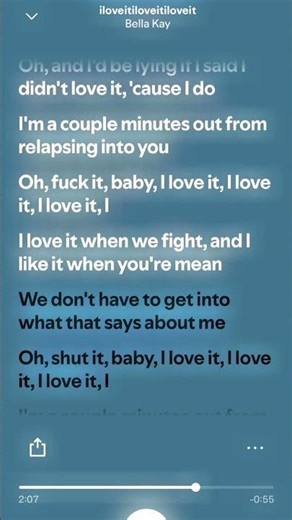 “Iloveitiloveitiloveit” - Bella Kay (official lyrics) #lyrics #audio #viral #spotify #blowup #singer
