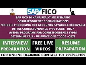 SAP FICO S4 HANA REAL-TIME SCENARIO CORRESPONDENCE CONFIGURATIONS PERIODIC PROCESSING FOR AP & AR