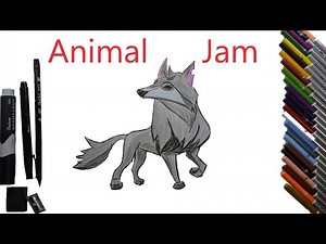 How to draw a character from the game Animal Jam - POLAR WOLF