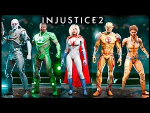 INJUSTICE 2 Todos los Personajes Trajes y Colores Premium | All Costumes Skins Premier Skins Shaders