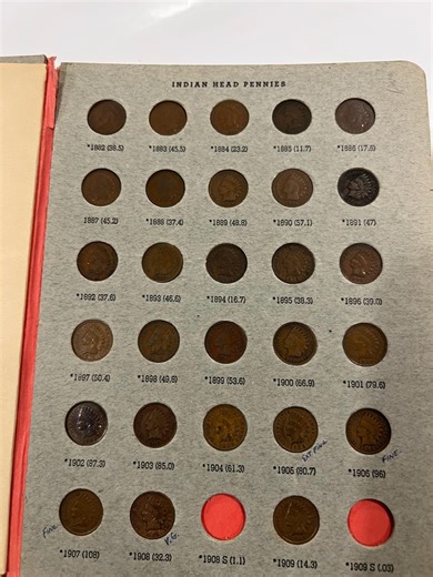 Vintage 1952 Dansco Indian Head Penny Album W/ 37 Coins - Etsy UK