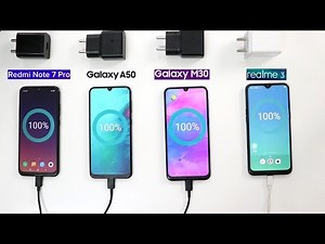Redmi Note 7 Pro Vs Samsung A50 Vs M30 Vs Realme 3 Charging Test Comparison