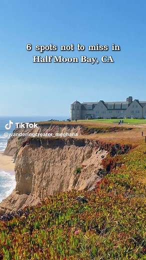 Things to do in Half Moon Bay 🌙🌊🐚 📍 Relax or plan a beach day at Montara State Beach 📍 Hike or bike the california coastal trail 📍Walk under 1000 year old cypress tree at Cypress trail in J V Fitzgerald Marine Reserve 📍Hike bluff trail, go tide pooling and see sealions at Moss Beach 📍Watch sunset at Ritz Carlton Half Moon Bay 📍 Relax at the hidden Manhattan Beach Things to do in Half Moon, Best places to visit in Half Moon Bay, Half Moon Bay Activities, Day trip to Half Moon Bay, Califo
