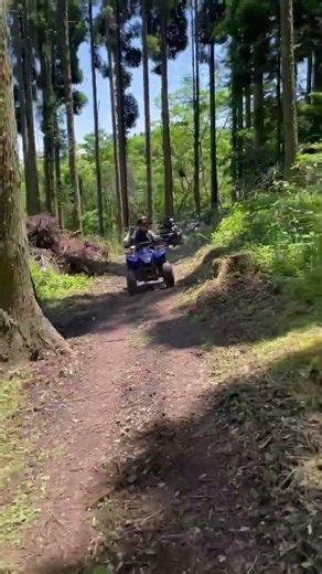 楽園コース、上野山ライン。マイバギー持ち込み!山の空気も景色もお気に召しましたか？#楽園波野 #atvbuggy #阿蘇バギー #熊本バギー #要予約 rakuennamino@gmail.com