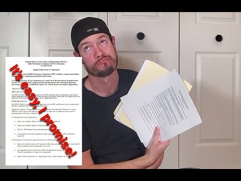 Filling out the skills performance evaluation(SPE) application for CDL drivers