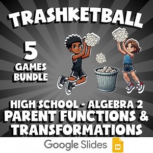 5 TRASHKETBALL Math Games - Parent Functions & Transformations - Algebra 2