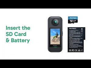 AKASO 360:Insert the SD Card & Battery