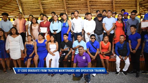Thirty-seven Community Service Officers graduate from Tractor Maintenance and Operation training, spearheaded by the Ministry of Amerindian Affairs. | Department of Public Information