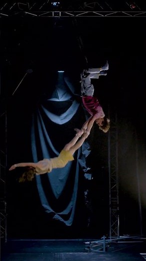 Just a moment of duo trapeze chills. #circus #acrobatics #cirkus #trapeze #aerialacrobatics