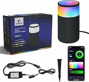 Smart Low Voltage Pathway Lights, RGBCW Outdoor Landscape Lights with APP Control, Color Changing Path Lights for Garden Lawn Walkway, IP65, Aluminum