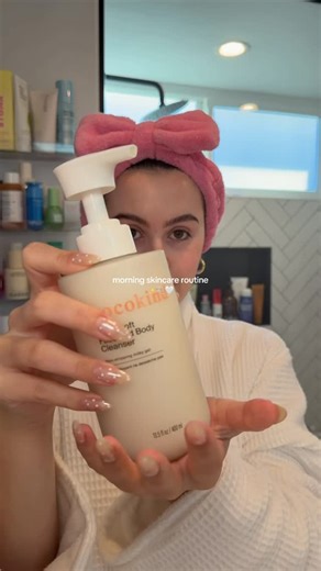 Sydney | certified skincare geek 🤓🧪🧴 on Instagram: "ft the song that’s living in my head 24/7 @cocokind milky soft face and body cleanser @peachandlily glass skin veil mist @dermwel daily dose serum @bloomeffects bi phase tonic (SYDNEY20 for 20% off!) @innbeautyproject elastic skin serum Cocokind electrolyte water cream Round lab camellia deep collagen firming sun serum #skincare #skincareroutine #skintok #morningskincareroutine #morningskincare"