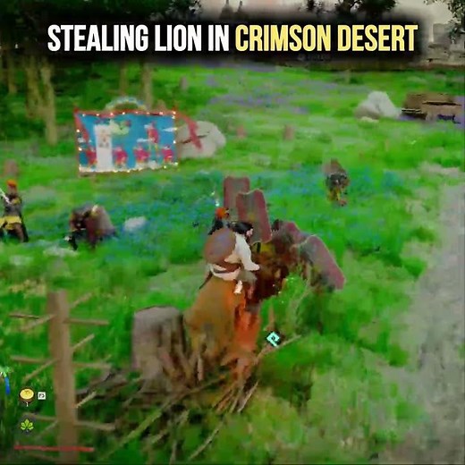 Stealing Lion In Crimson Desert#crimsondesertgameplay #bossfight #actionrpg #openworld #rpggames