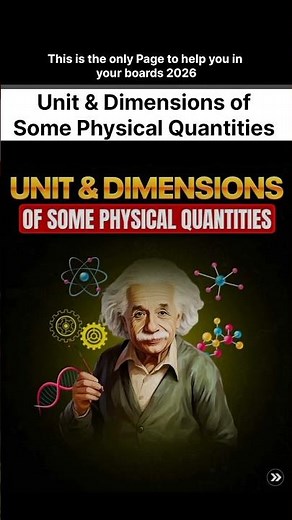 Unit and Dimensions of Some Physical Quantities 📚