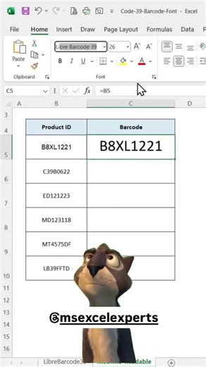 How to create BARCODE in Excel 2026