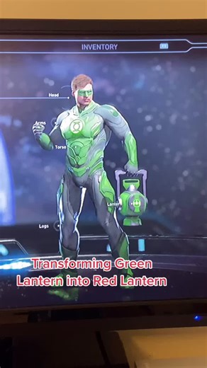 Transforming Green Lantern into Red Lantern