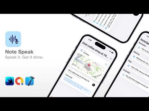 Note Speak - I Built an AI Notes App That Turns Voice Into Tasks, SwiftUI Source Code included
