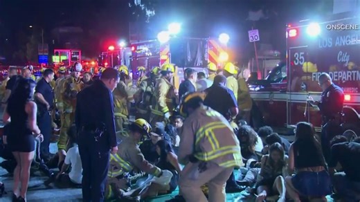 30 injured after driver plows into crowd outside L.A. nightclub