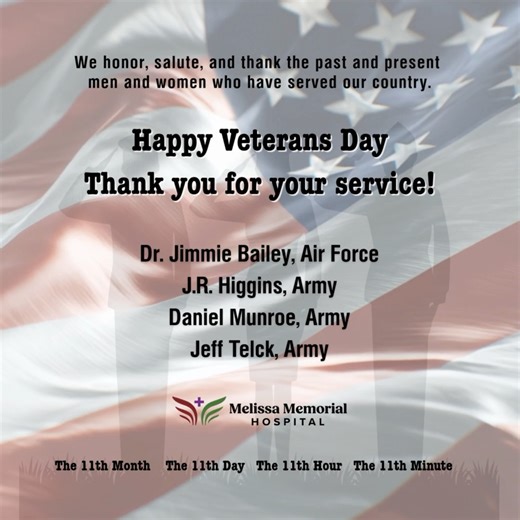 As Veterans Day approaches, let's take a moment to honor and recognize the incredible sacrifices made by our Veterans. These brave individuals embody resilience and dedication, and we owe them a debt of gratitude. Today, I want to extend a heartfelt thank you to some of our own team members who have served our nation with honor and courage: - Dr. Jimmie Bailey, Air Force - J.R. Higgins, Army - Daniel Munroe, Army - Jeff Telck, Army Your commitment to protecting our freedoms does not go unnoticed