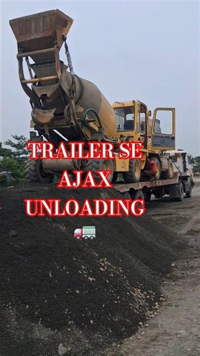 AJAX Mixer Machines Trailer Se Unloading | Amazing Heavy Equipment #shorts
