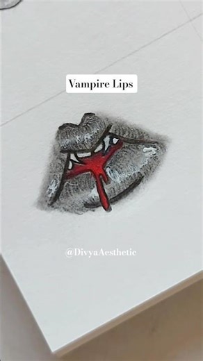 How to draw vampire lips #shorts #youtubeshorts #lips #sketch #tutorial