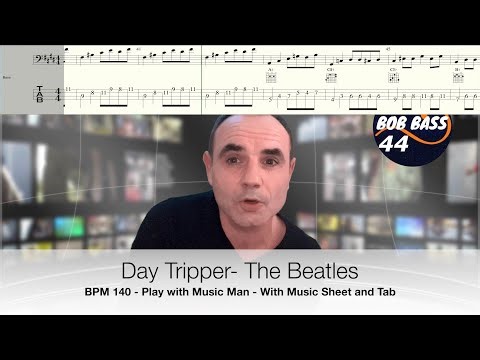 Day Tripper - The Beatles - Bass cover - With Score and Tabs