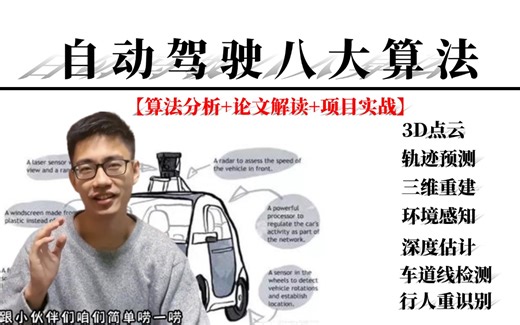 6小时带你学会自动驾驶算法！计算机博士一口气带你吃透：、车道线检测、轨迹预测、三维重建、环境感知、深度估计、关键点特征匹配、行人重识别！真的太简单易懂了！