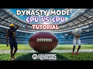 How to play CPU vs CPU in CFB 25 Dynasty mode!!