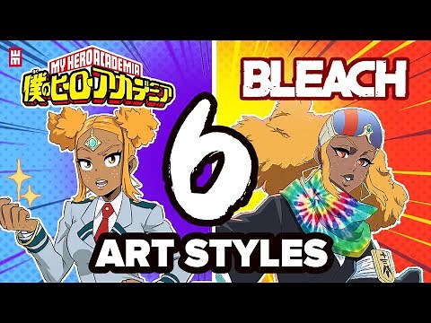 Drawing My Original Characters in 6 ANIME ART STYLES