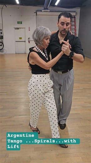 Argentine Tango....Spirals with lifts #dance #challenge #tango #shorts