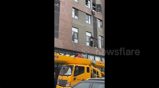 Crane Driver Saves Worker from Near-Strangulation After High-Rise Fall in Beijing