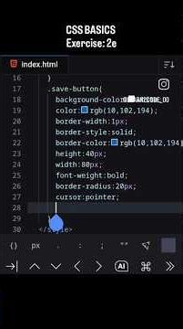 CSS BASICS Exercise 2e #coding #webdesign #css3 #css