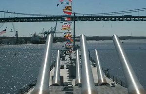 68K views · 1.3K reactions | See key moments as the USS New Jersey is towed down the Delaware River and under the Walt Whitman Bridge to Paulsboro, N.J. The USS New Jersey is the longest, fastest, and most decorated battleship in U.S. naval history. The ship will undergo 2 months of repairs and renovations. Courtesy: Battleship New Jersey | NJ.com | Facebook