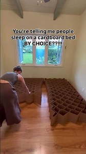 Sleeping on a cardboard bed?