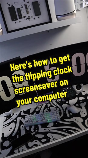 Here's how to get the flipping clock screensaver on your computer #flipclock #flipclockapp #pctips #screensaver