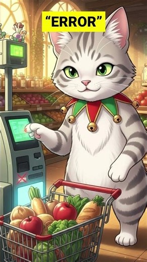 You Won’t Believe What Happened When Jinx Used Self-Checkout! | Funny Cartoon Cat #funny #cute