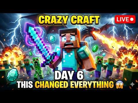 Crazy Craft DAY 6 – THIS CHANGED EVERYTHING 😱 #shortsfeed #minecraft #shortslive #crazycraft